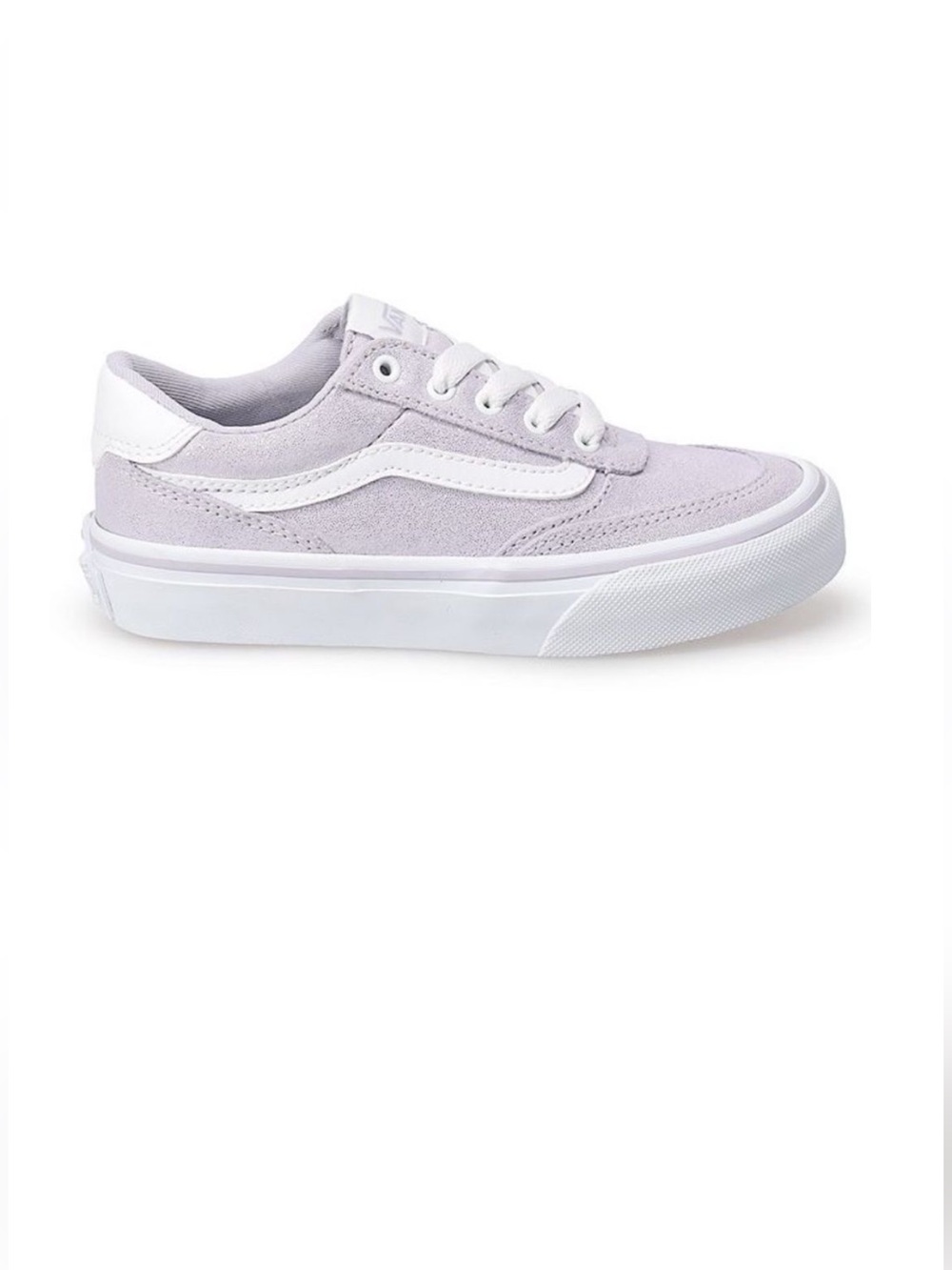 Vans Brooklyn Lifestyle Shoes Canvas NEW Kids Size 8 Purple Shimmer Velcro